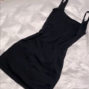 Simple black mini dress